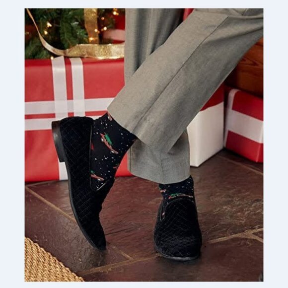 NEW Men's 6 -12.5 Gold Toe Wagoneer Christmas Tree Dress Socks - Picture 3 of 4